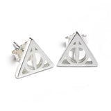 Official Sterling Silver Harry Potter Deathly Hallows Stud Earrings The Carat Shop