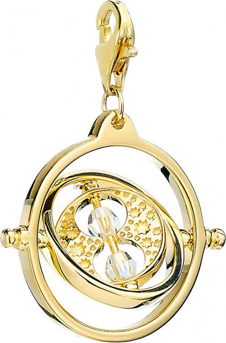 Official Harry Potter Gold Plated Time Turner Clip on Charm with Crystal Elements The Carat Shop