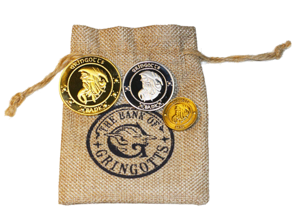 Gringotts Bank Coins & Bag The Muggle Hut