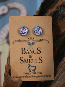 Wizard Stud Earrings - Deathly Hallows Bangs & Smells Apothecary