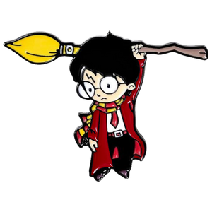 Harry Potter 'Harry Hanging on Broom | Comic' Enamel Pin The Muggle Hut