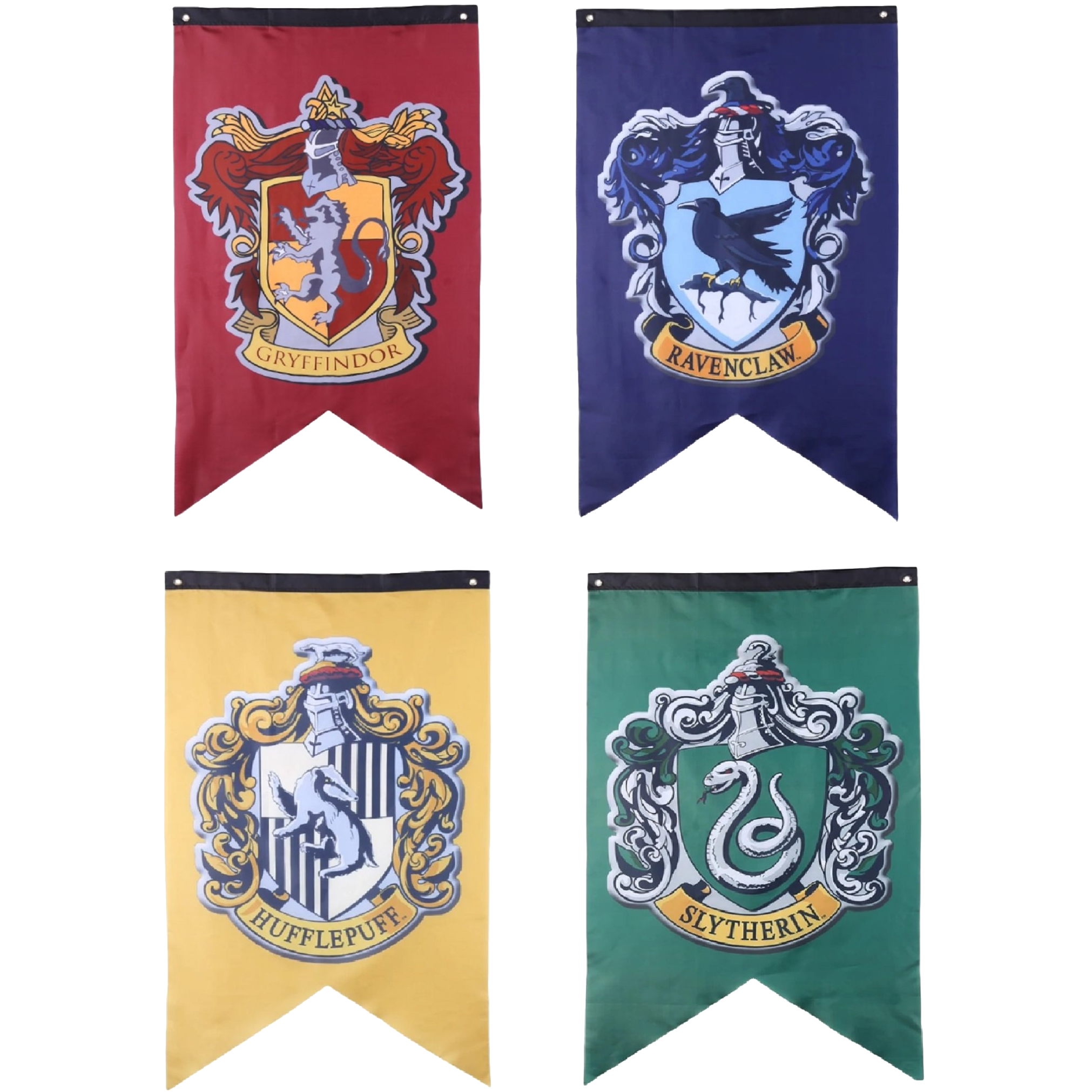 Hogwarts House Banners: Gryffindor, Ravenclaw, Hufflepuff