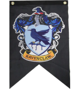 Black Ravenclaw House Banner: 12 x 20 inch - the-muggle-hut