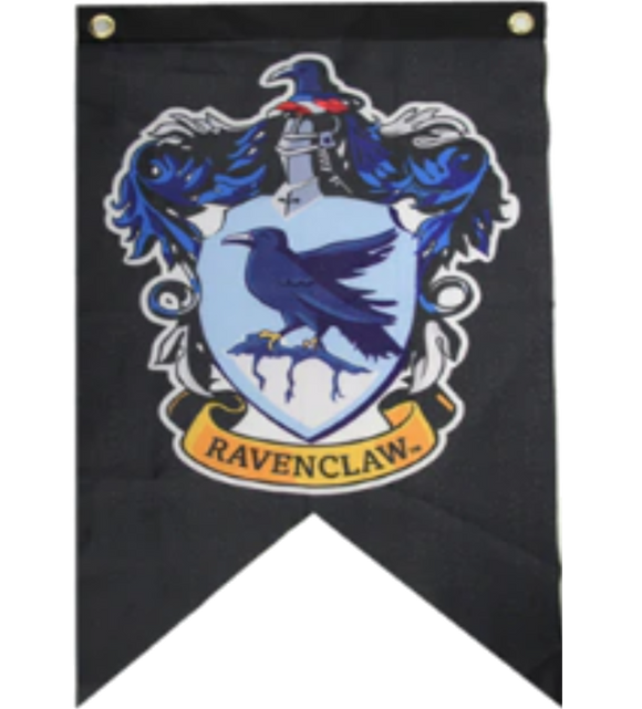 Black Ravenclaw House Banner: 12 x 20 inch - the-muggle-hut