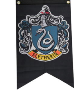 Black Slytherin House Banner: 12 x 20 inch - the-muggle-hut