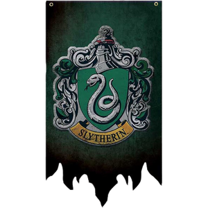 20 x 12 inch Distressed Banner: Slytherin House The Muggle Hut