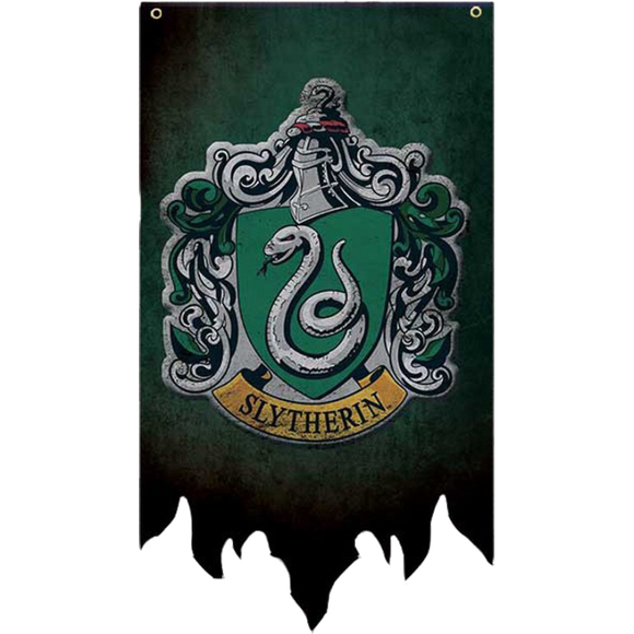 20 x 12 inch Distressed Banner: Slytherin House The Muggle Hut