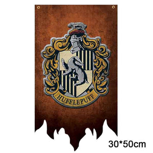 20 x 12 inch Distressed Banner: Hufflepuff House The Muggle Hut